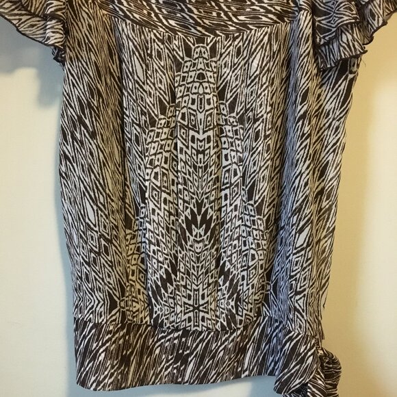 NWT Vintage Jessica Arizona Flutter Sleeve Tie Hem Blouse - Picture 8 of 16